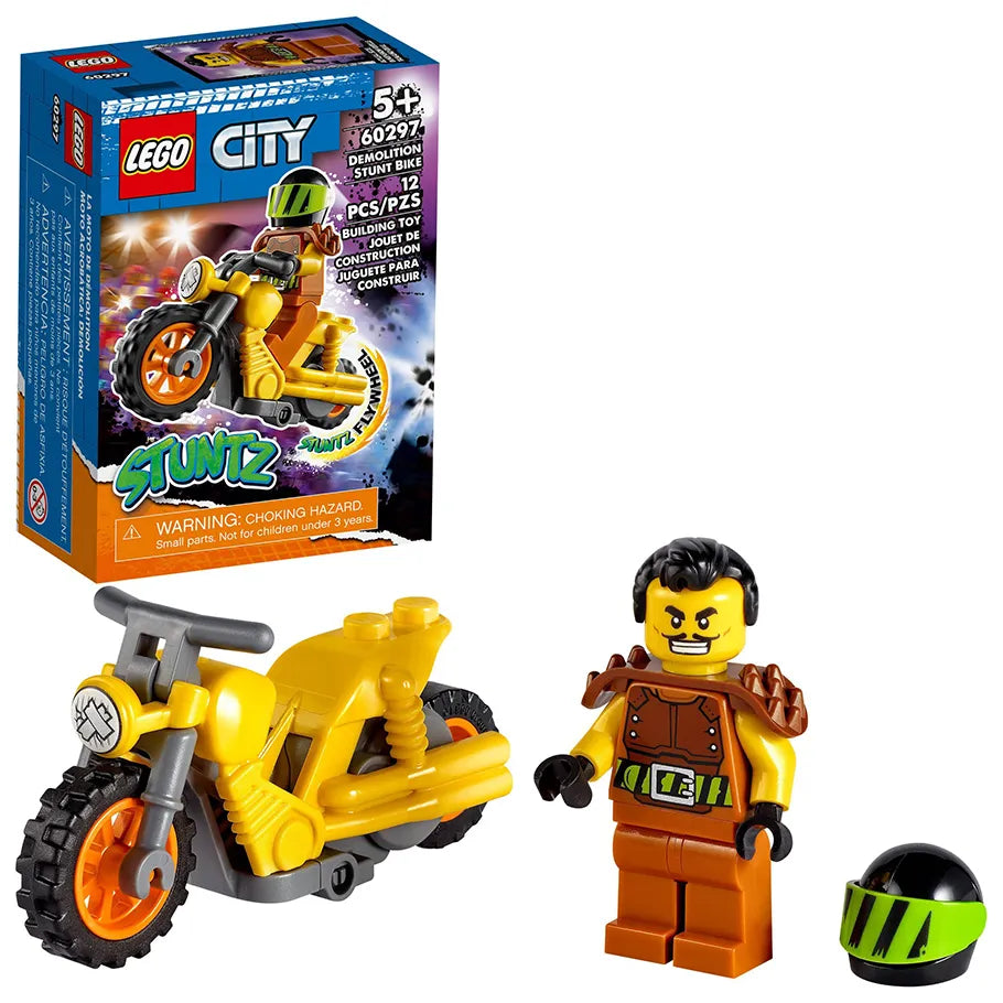 Lego City Stuntz Boxed Figure and Motorcycle #60297