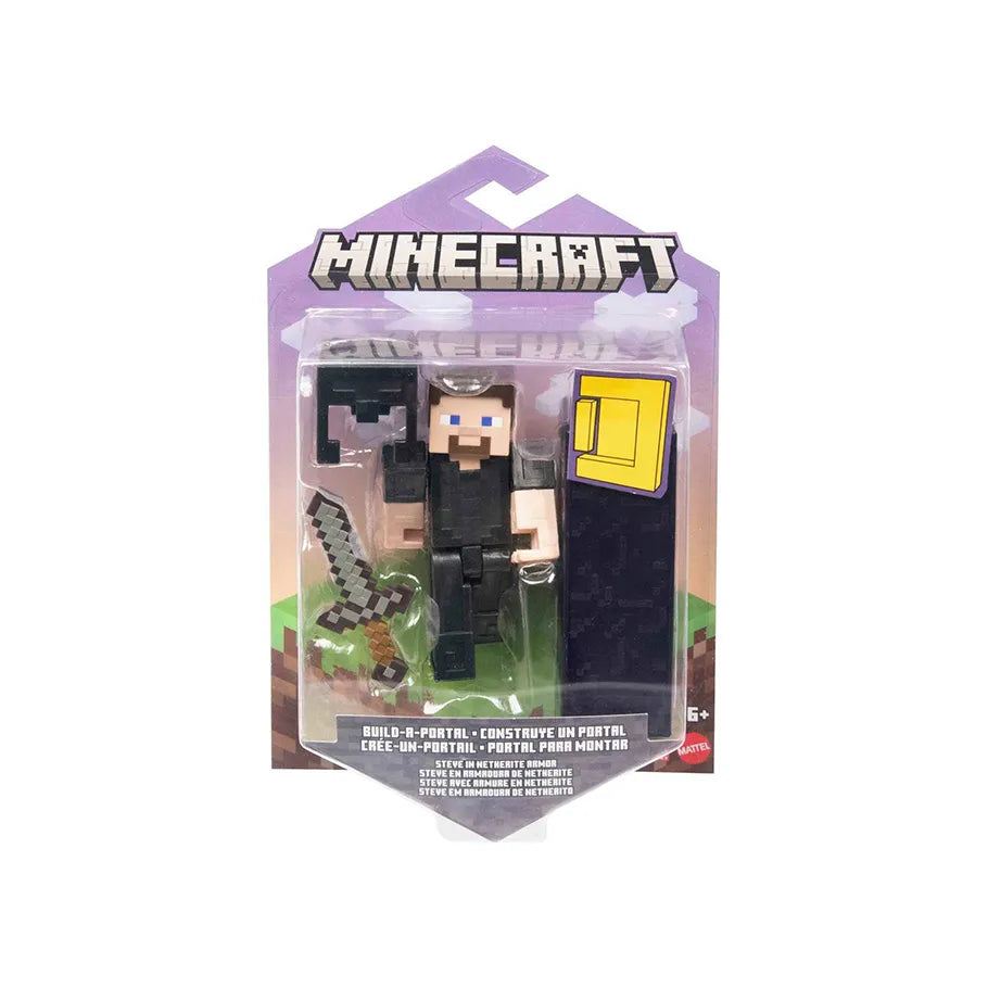Minecraft Steve in Netherite Armor 3.25 in Action Figure in Blister Pack