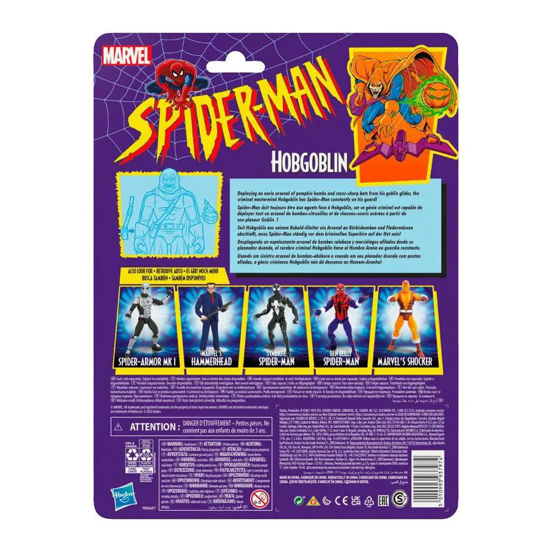 Marvel Legends Series Spider-Man Action Figure: 6-inch Hobgoblin Back of Box