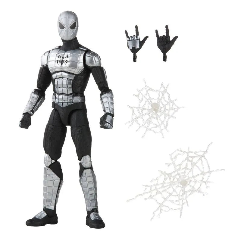 Marvel Legends Series Spider-Man Action Figure: 6-inch Spider-Armor MK I Out of Box on Display With Accessories