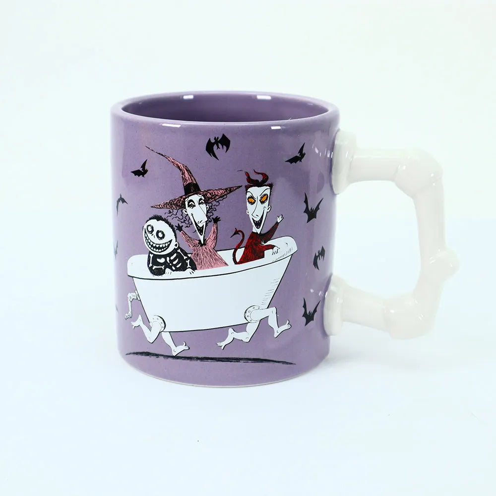 Tim Burton's The Nightmare Before Christmas 20oz Large Sculpted Mug: Lock, Shock, & Barrel Art Close Up