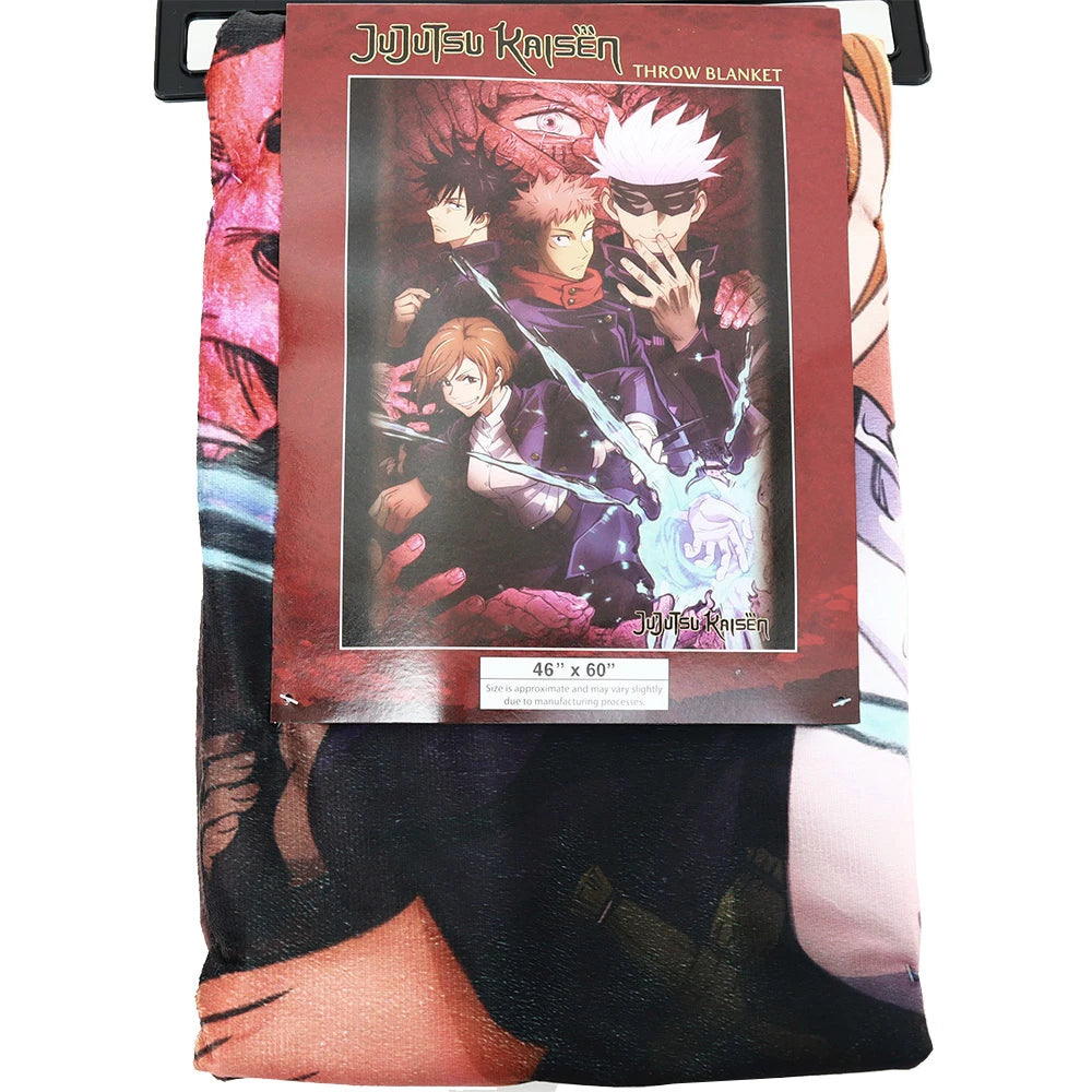 Jujutsu Kaisen Official Anime Throw Blanket: 60in x 46in Character Art