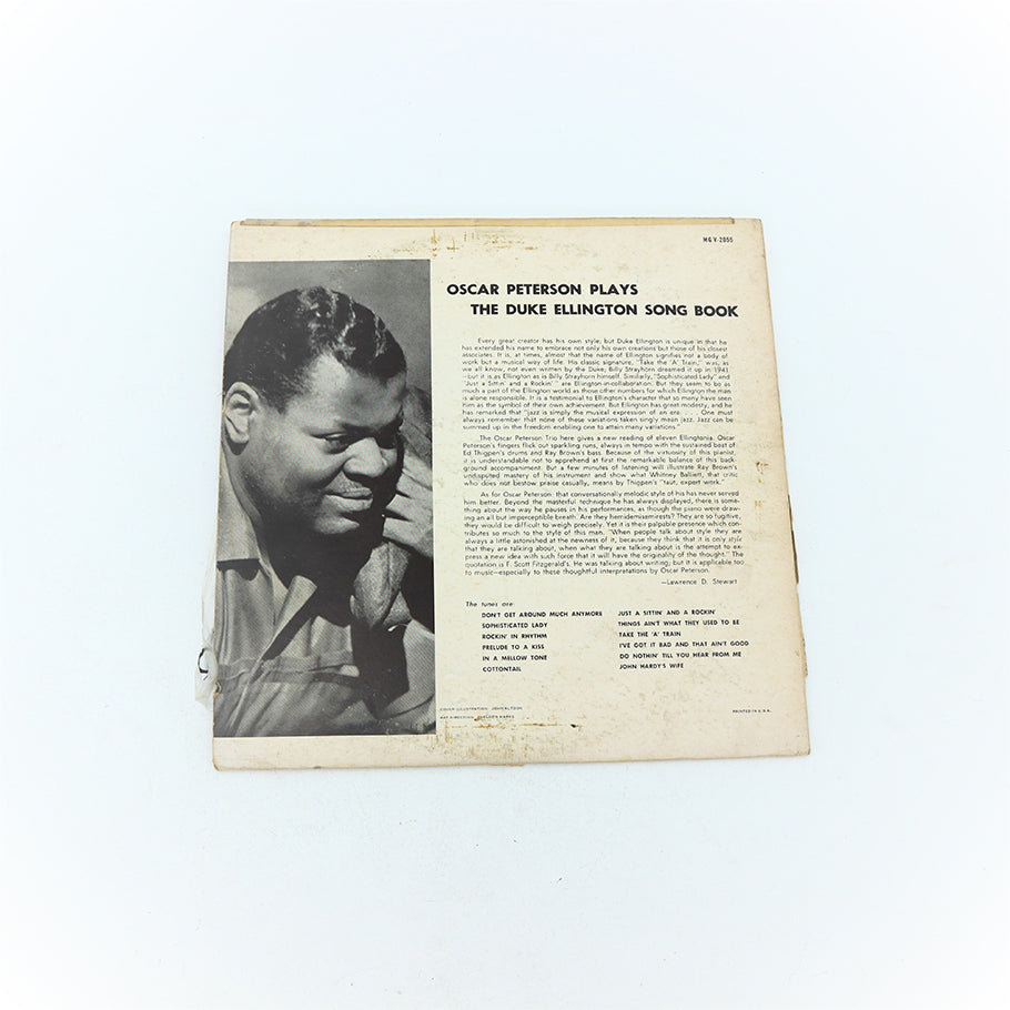 Vintage 12-in Vinyl Record Oscar Peterson Plays the Duke Ellington Song Book Verve Print Back View