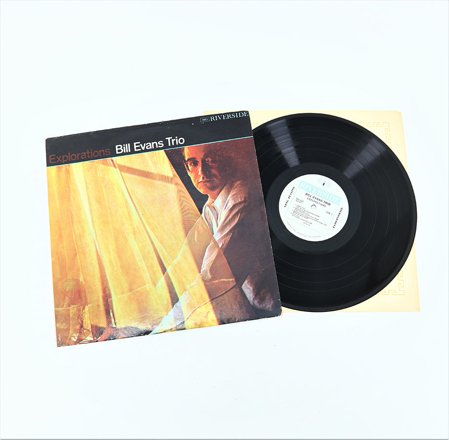 Vintage 12-in Vinyl Record Bill Evans Trio Explorations Riverside Print Front View