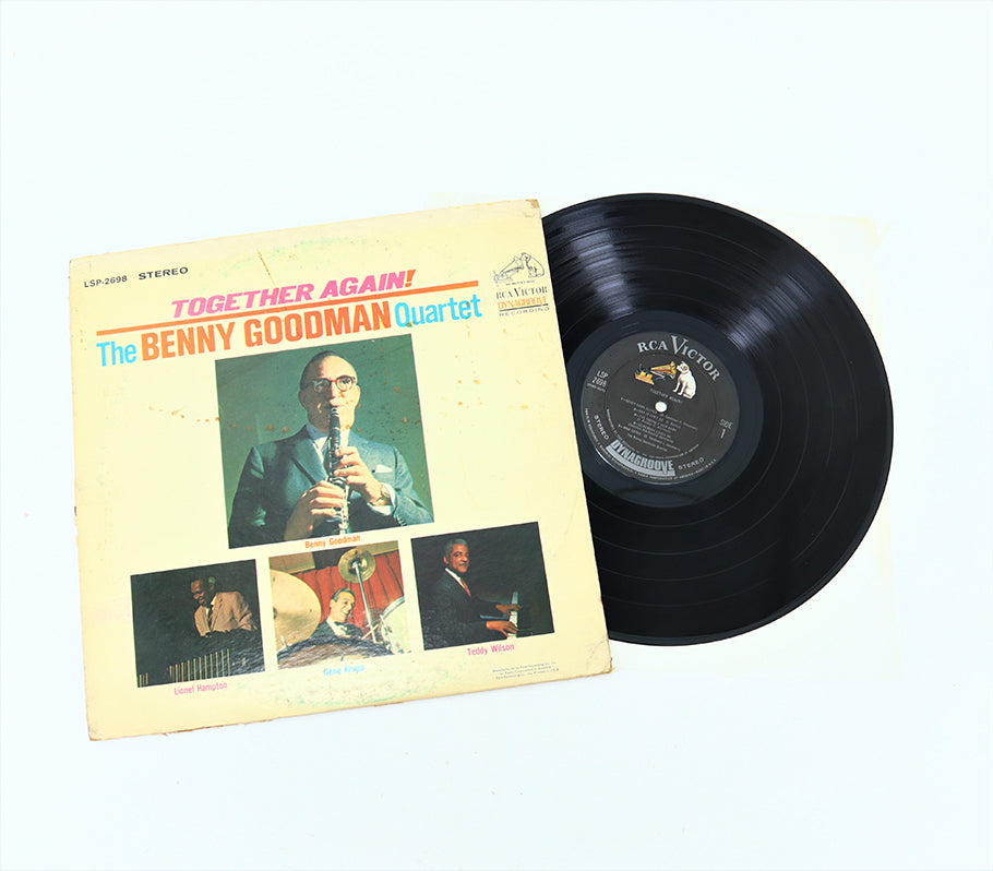 Vintage 12-in Vinyl Record The Benny Goodman Quartet Together Again RCA Print Front View
