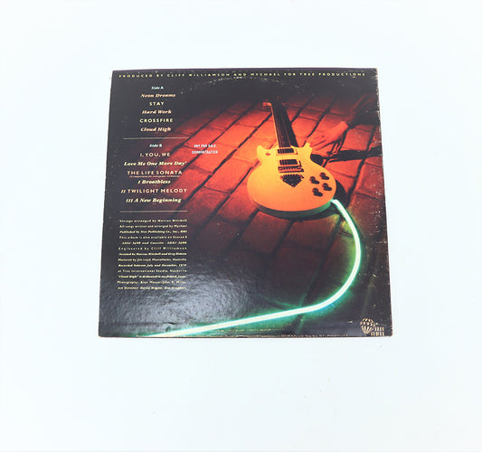 Vintage 12-in Vinyl Record Mychael Neon Dreams RCA Print Back View