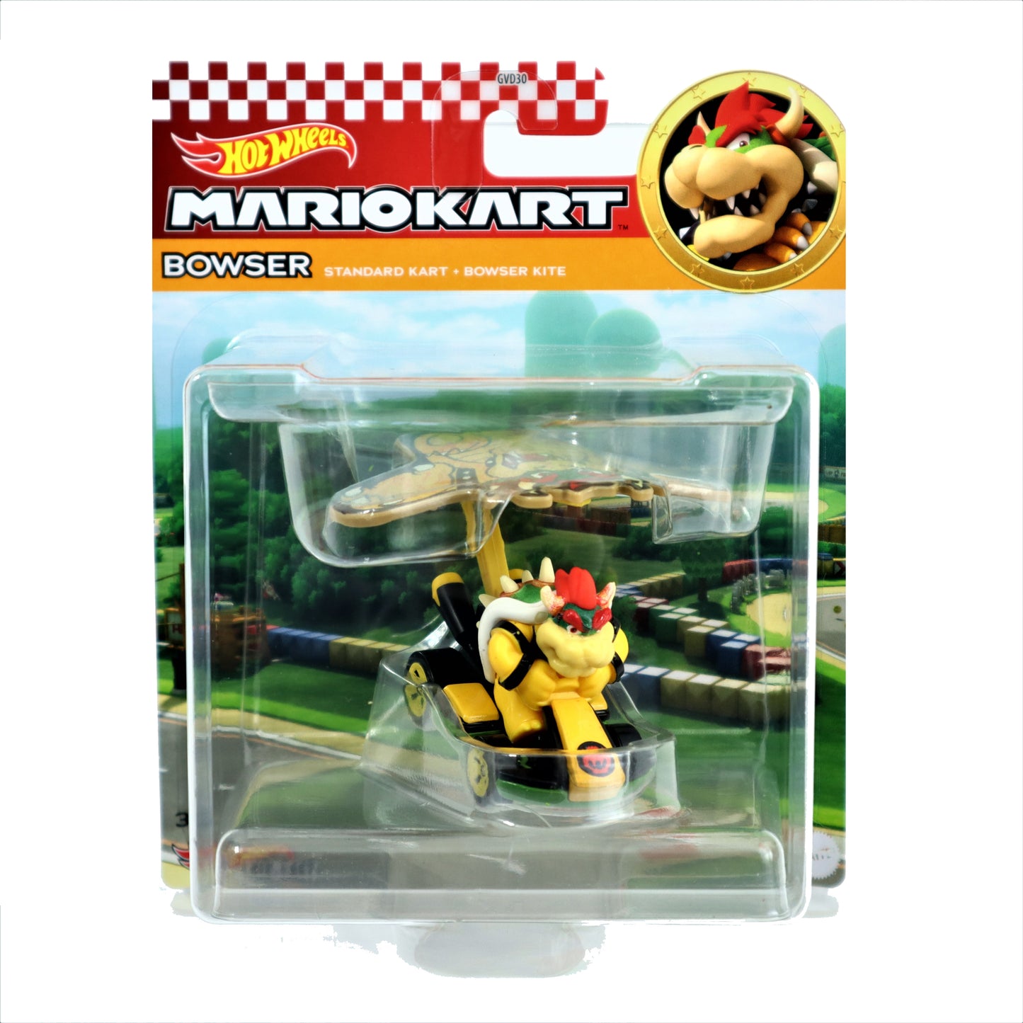Hot Wheels Mario Kart Cars: Bowser Nintendo Glider Edition: Green & Yellow: 1:64 Scale