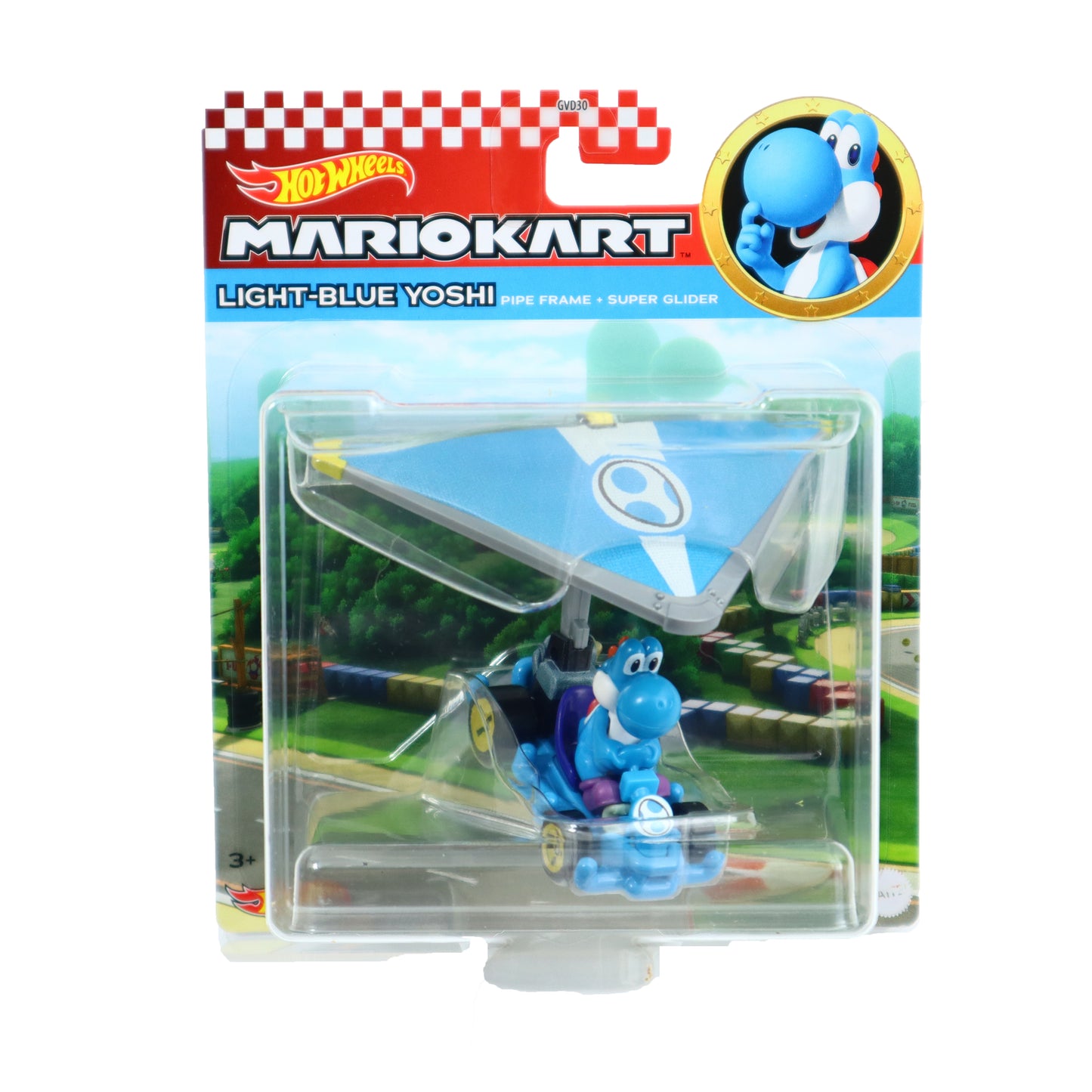 Hot Wheels Mario Kart Cars: Light Blue Yoshi Nintendo Glider Edition: Blue: 1:64 Scale