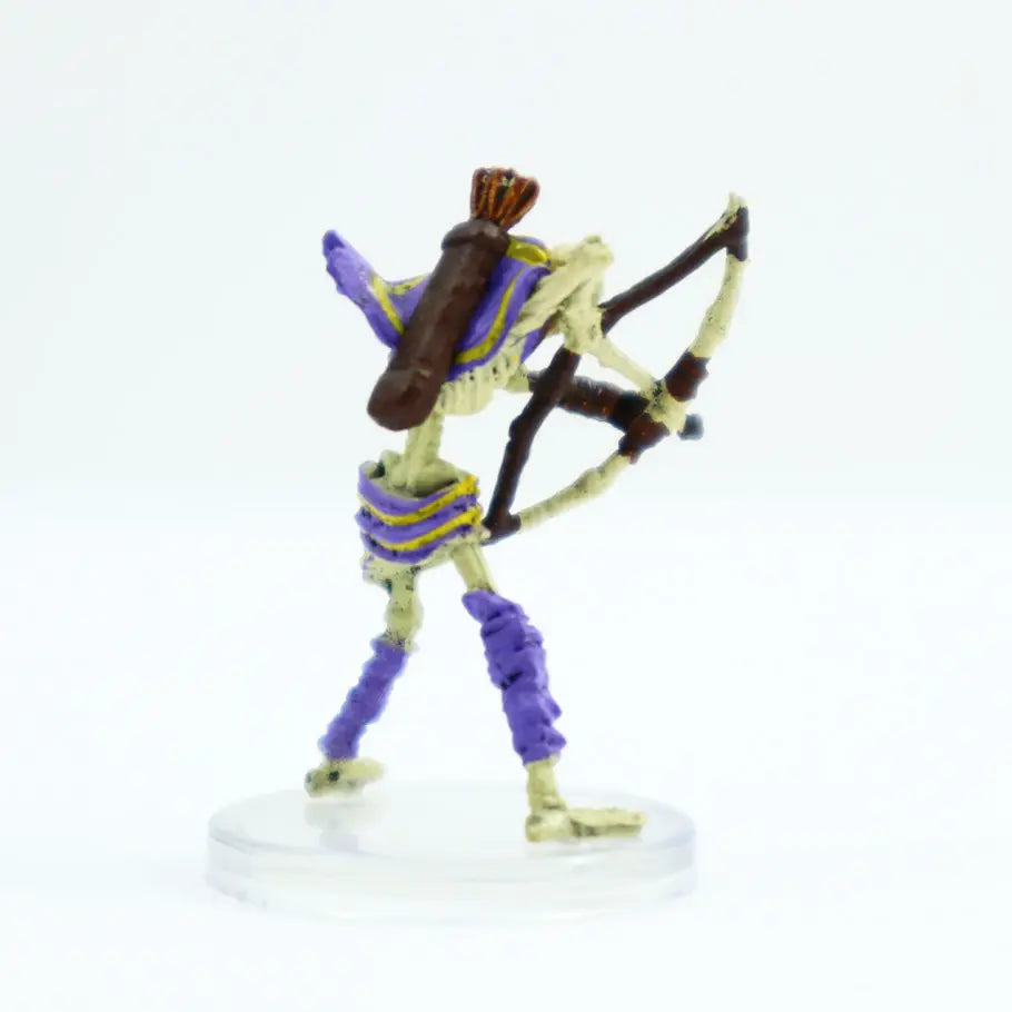 Back profile of Skeleton Archer Hand Painted Miniature figure from the Icon of Realms Set 21, Van Richten's Guide to Raveloft