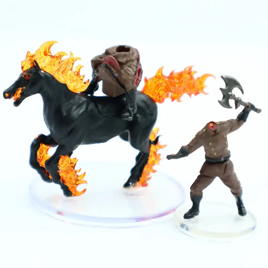 All Pieces Displayed - Nightmare & Dullahan Painted Miniature Dungeons and Dragons Figures from Van Richten's Guide to Ravenloft Set 21