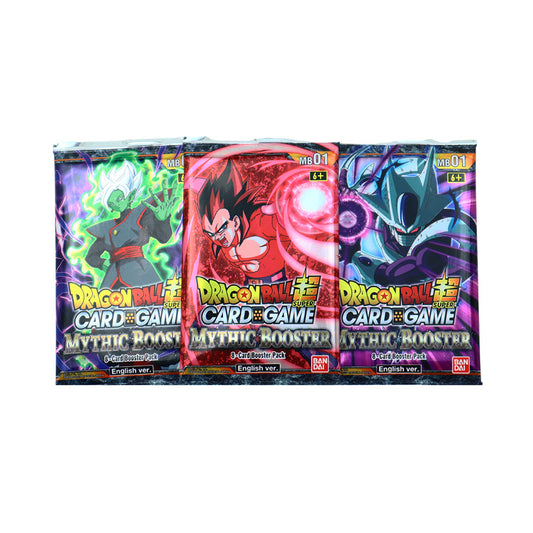 Dragon Ball Z Card Game Mythic Archival Booster Packs Featuring 3 Different Art Covers