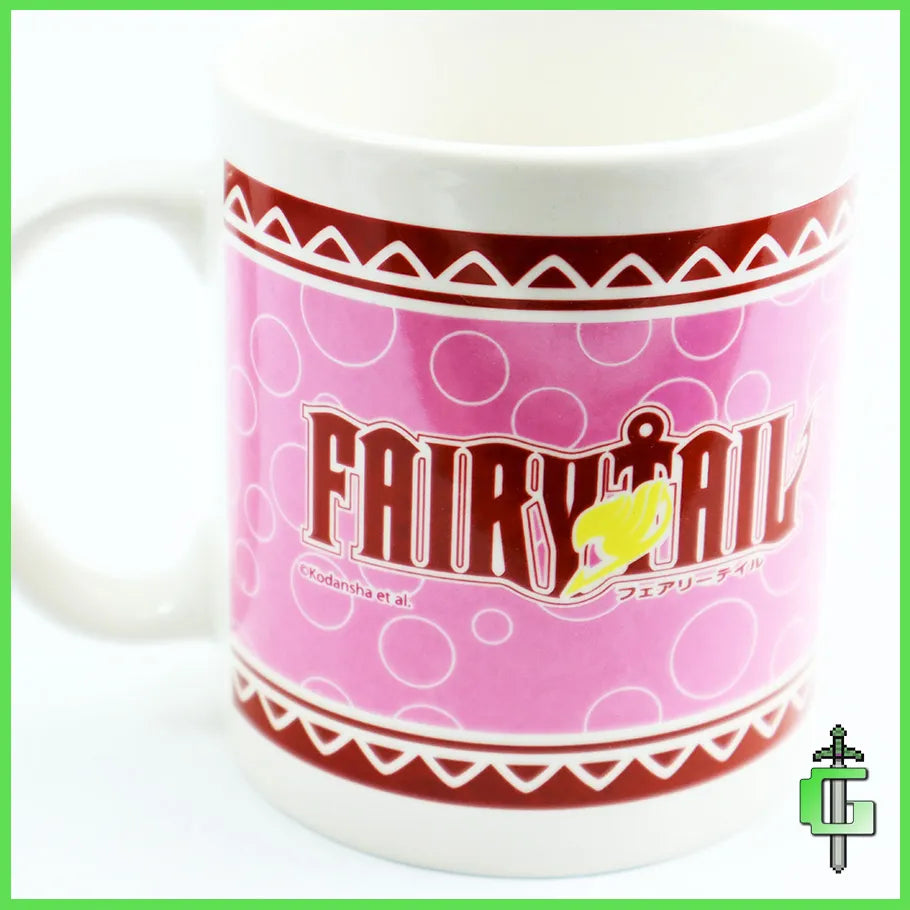 Official Fairy Tail Anime Character Lucy in a Swimsuit Ceramic Coffee Mug Highlighting Logo