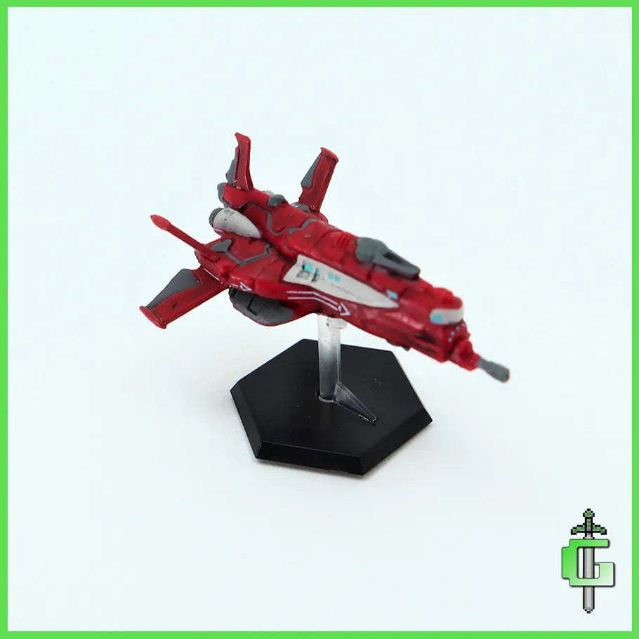 Side Profile of Starfinder Pact Worlds Fleet Set #1 Handpainted Miniature: #2 Kevolari Venture