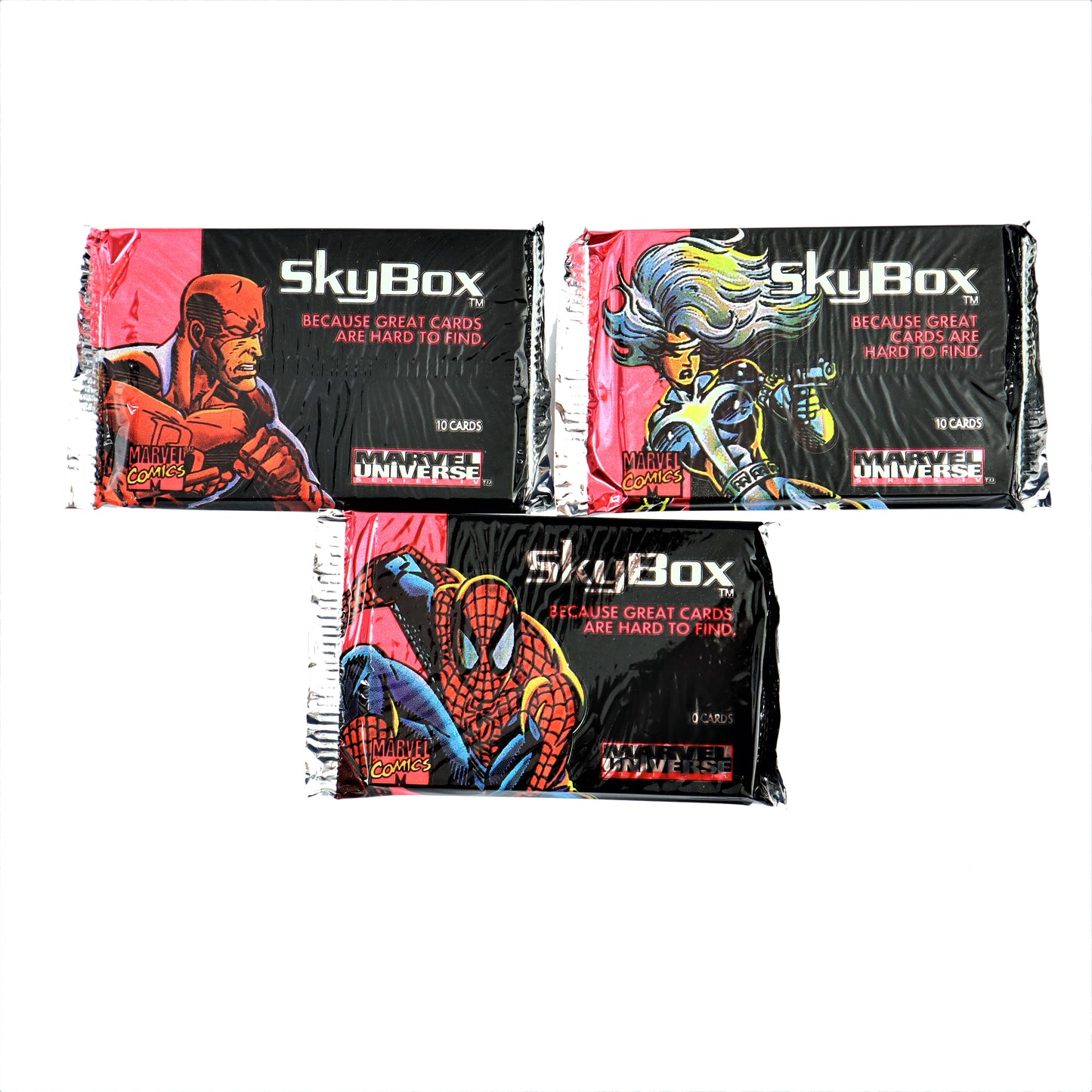 1993 Skybox Marvel Universe Series 4 Trading Card Packs (3 Pack Bundle)