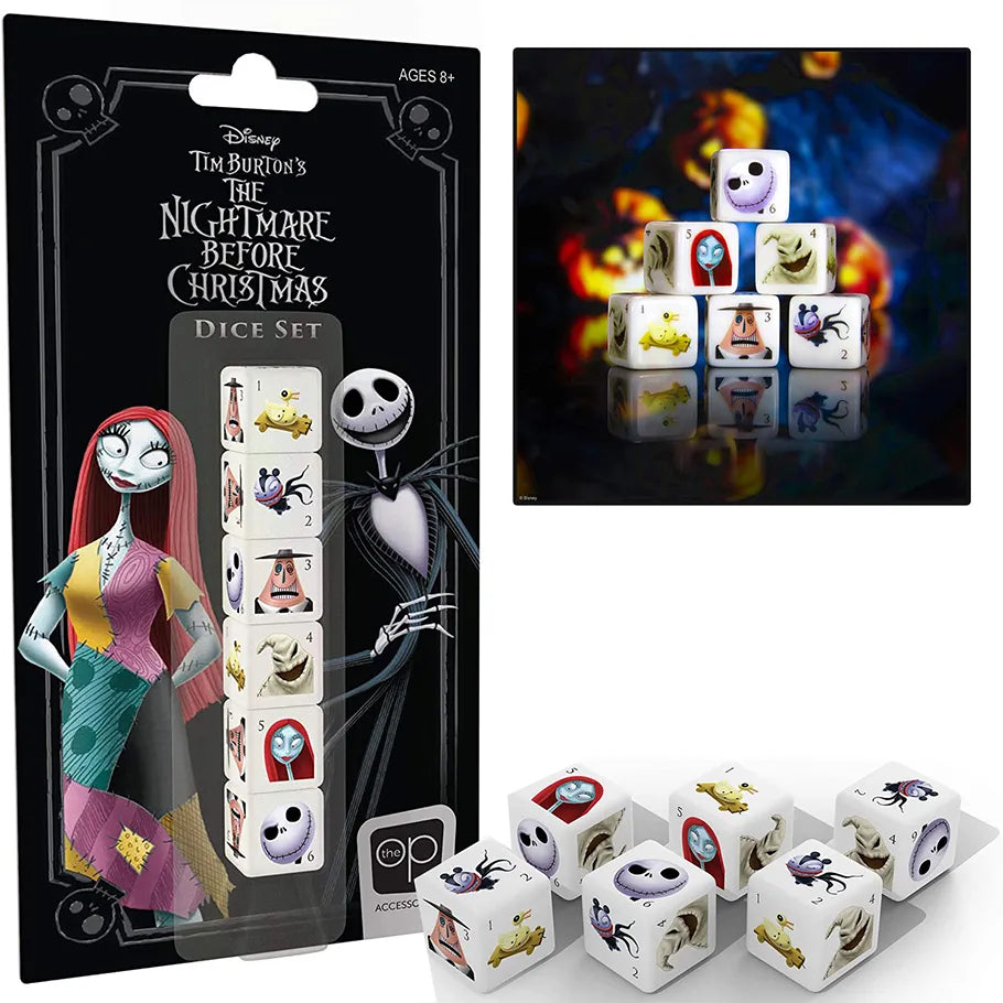 Tim Burton's The Nightmare Before Christmas: D6 Character Dice Set ft. Jack, Sally, Oogie Boogie, The Mayor