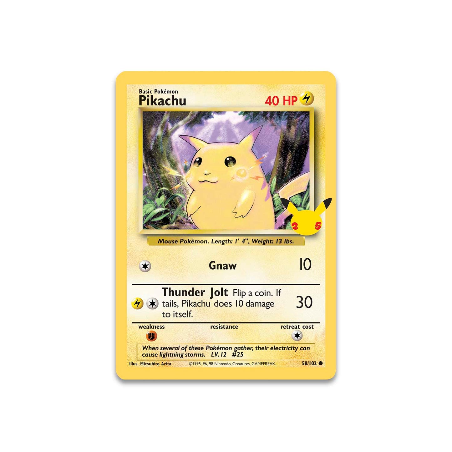 Pokemon TCG Celebrations 25th Anniversary Promo Card - Jumbo Pikachu Baseset Card