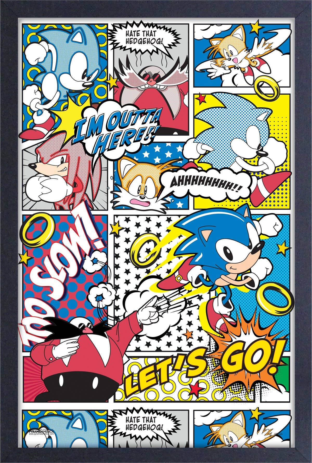 Sonic the Hedgehog - Comic 11" x 17" Wall Art Display Piece 