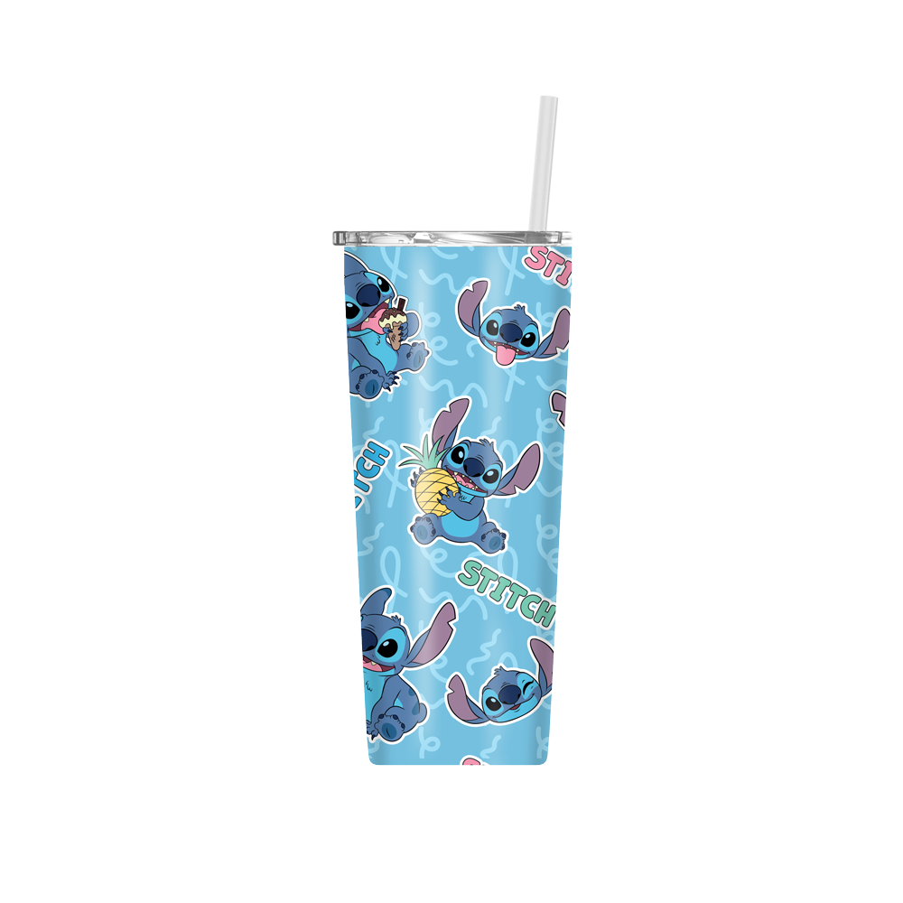 Lilo and Stitch Double Walled 22oz Stainless Steel Tumbler  w/ Straw