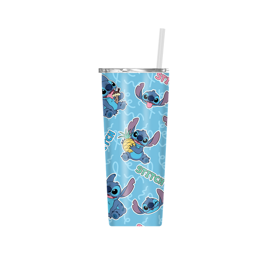 Lilo and Stitch Double Walled 22oz Stainless Steel Tumbler  w/ Straw