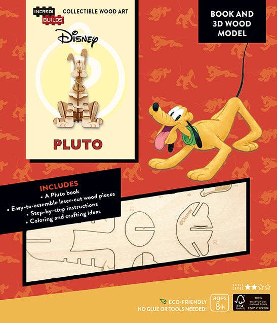 IncrediBuilds: Disney: Pluto Mickey's Dog Book and 3D Wood Model