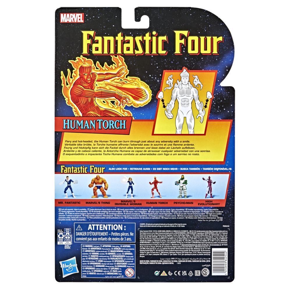 Marvel Legends Series Retro Fantastic Four Human Torch 6in Premium Action Figure Toy