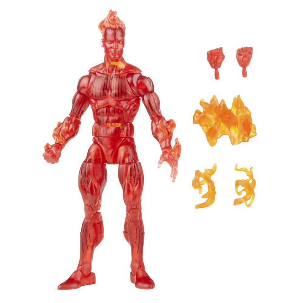Marvel Legends Series Retro Fantastic Four Human Torch 6in Premium Action Figure Toy