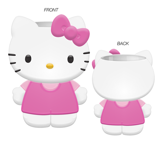 Hello Kitty Pink Outfit Ceramic 3D Sculpted 5.5in Mug