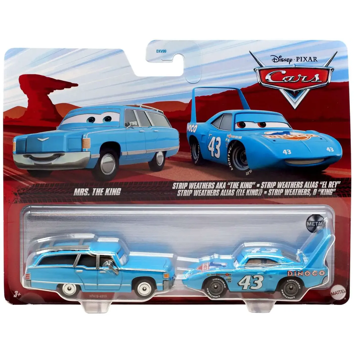 Disney Pixar Cars 3 Diecast 2-Pack Featuring Mrs.The King and Strip Weathers