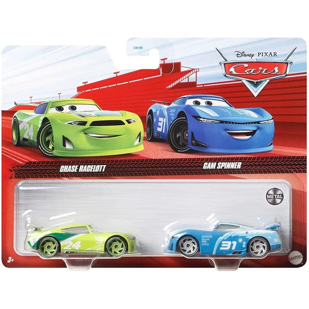 Disney Pixar Cars 3 Official Diecast 2-Pack featuring Cam Spinner and Chase Racelott
