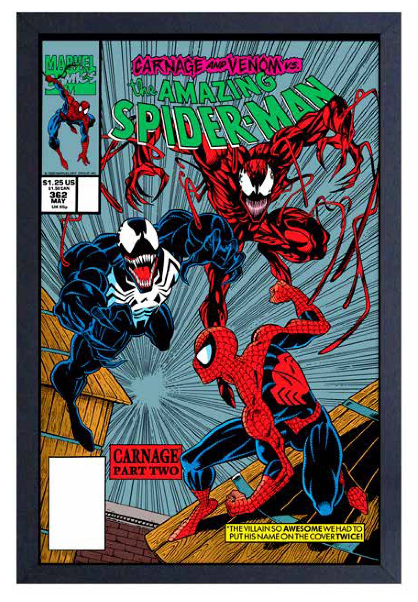 Spiderman - Venom - Carnage Comic 11" x 17"  Framed Print Wall art 