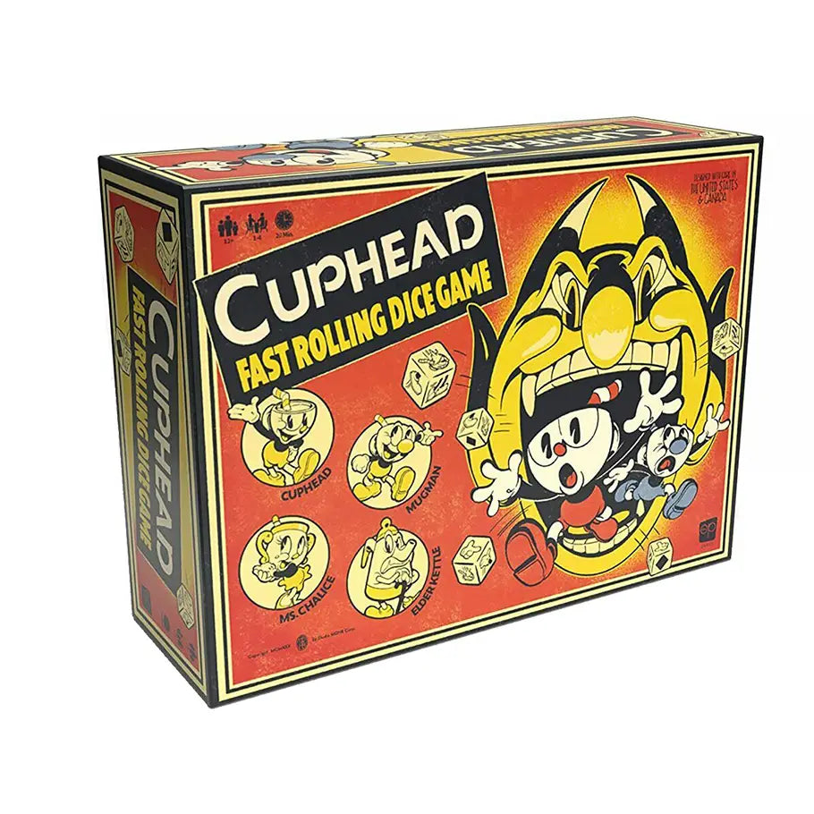 Cuphead Video Game Themed Official Board Game Front Cover Art on New Board Game