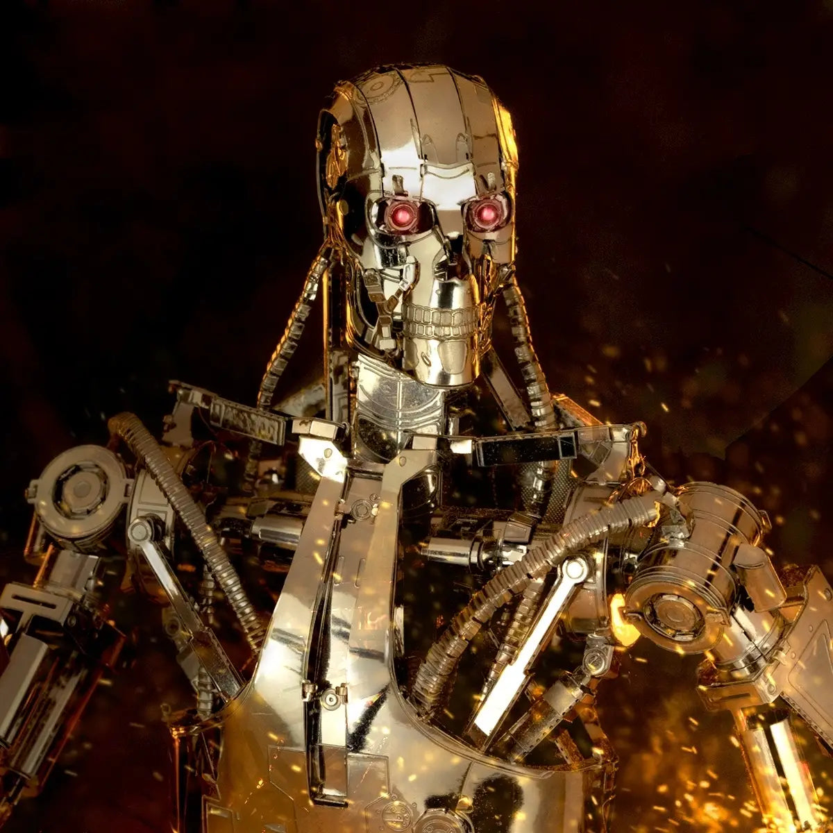 Terminator Unit The Terminator Official 3D Metal Model Kit: 7in High Detail T-800 Endo ...