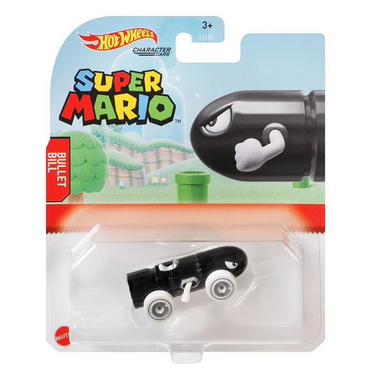Hot Wheels Super Mario Character Cars: Bullet Bill: 1:64 Scale: HDM87 In Blister 2021 Release