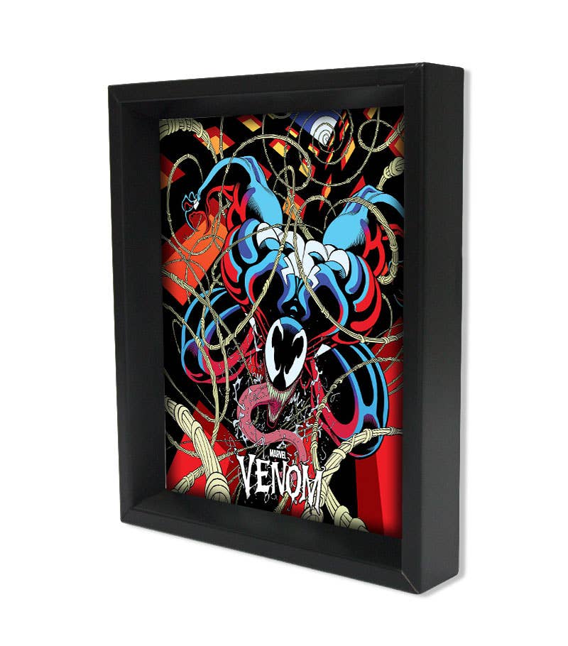 Venom - Web Line 3D Lenticular Shadowbox 9.25" x 11.25" 8" x 10" Wall Art Display Piece 