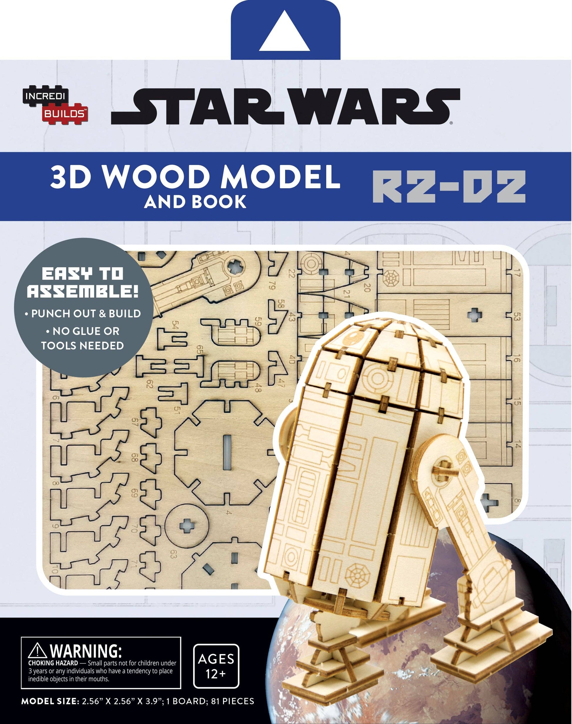 IncrediBuilds: Lucasfilm Star Wars: R2-D2 3D Wood Model and Book
