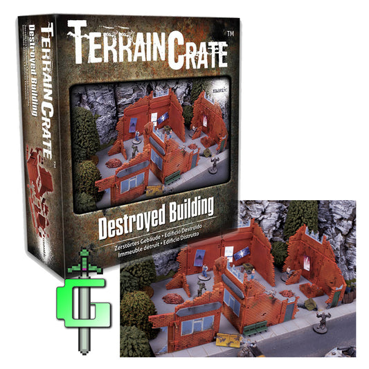 Role Playing Terrain Crate: Destroyed Building: Urban City Environment
