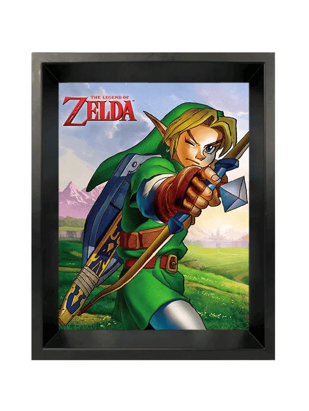 Zelda - Ocarina Arrow 3D Lenticular Shadowbox Framed Wall Art 
