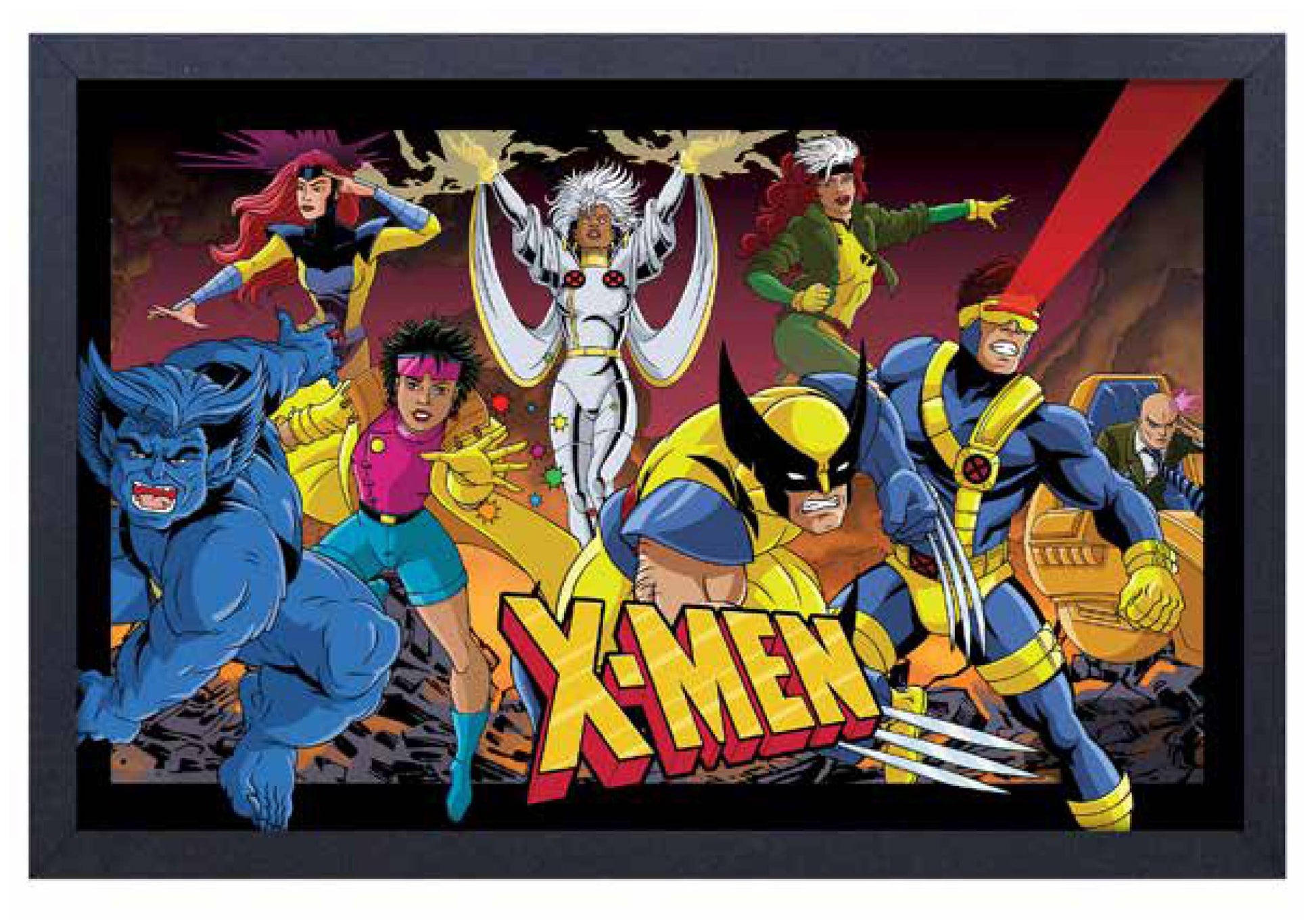 XMen Group 11" x 17" Framed Print Wall Art  