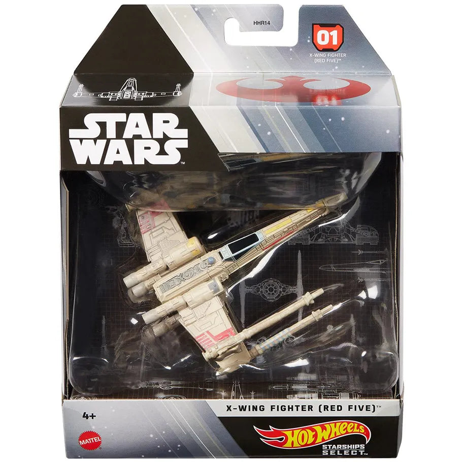 Hot Wheels Star Wars: Starships Select X-Wing Fighter (Red Five): 1:50 Scale In The Box