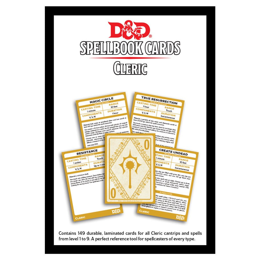 Dungeons and Dragons D&D Spellbook Cards: Cleric Deck