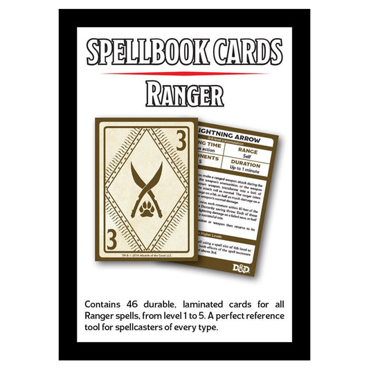 Dungeons and Dragons D&D Spellbook Cards: Ranger Deck