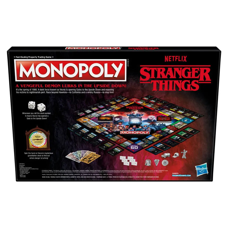 Back Profile of the Stranger Things Monopoly Board Game