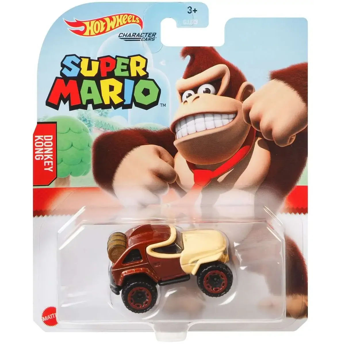 Hot Wheels Super Mario Character Cars: Donkey Kong: 1:64 Scale: HDM87 In Blister 2021 Release