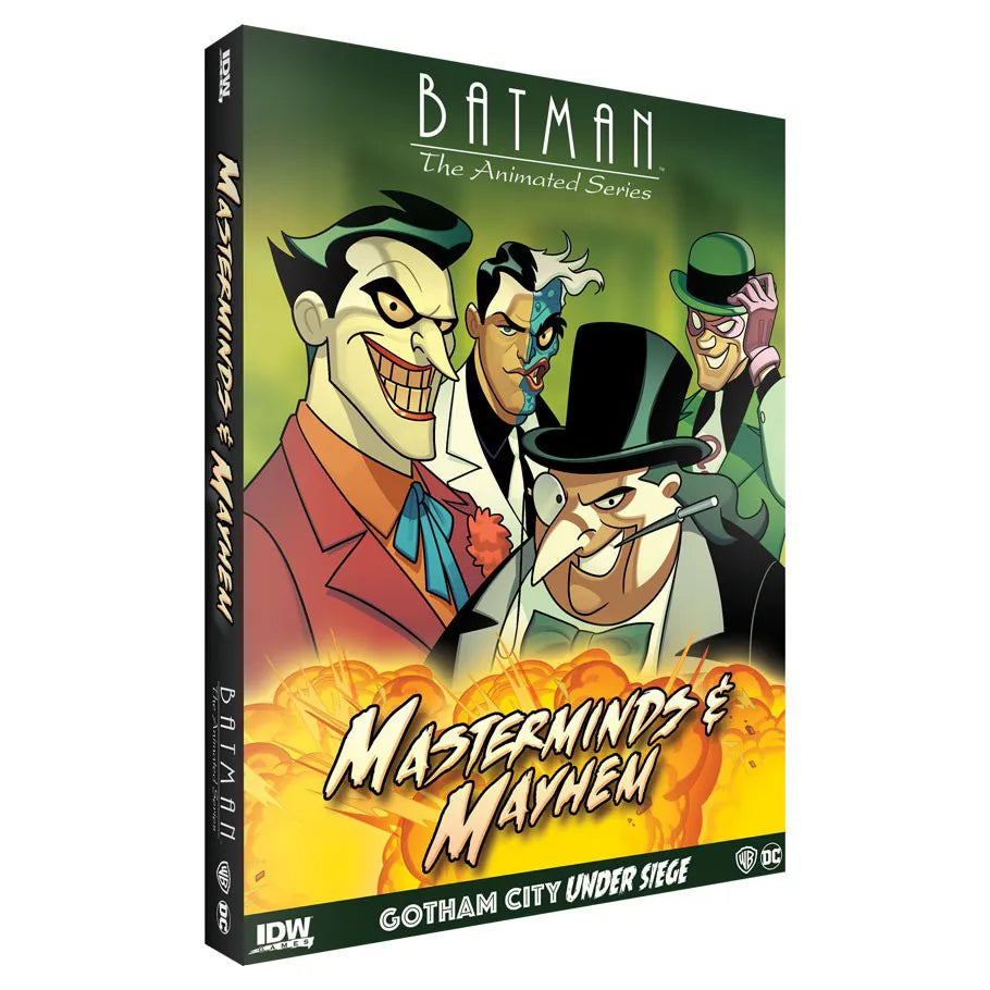 Batman Masterminds & Mayhem Card Game Expansion with Are Featuring The Animated Series Joker, Two-Face, Riddler, and Penguin