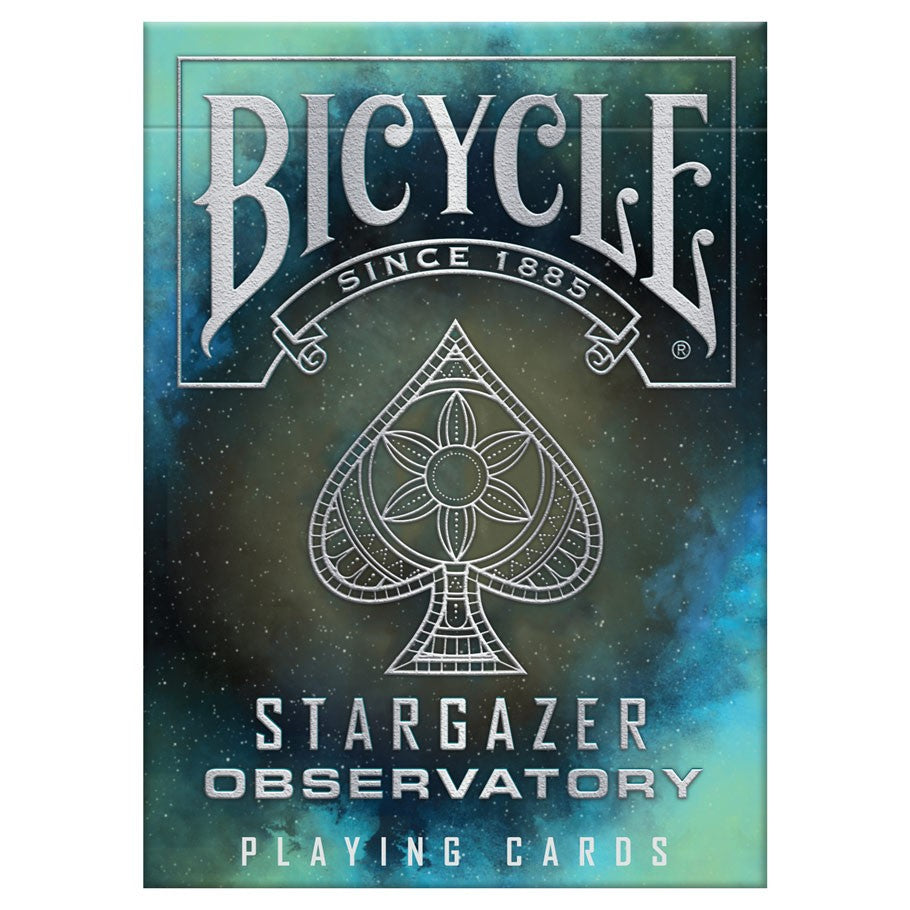 Bicycle Playing Card Deck: Stargazer Observatory Space Theme: Blue Green Finish