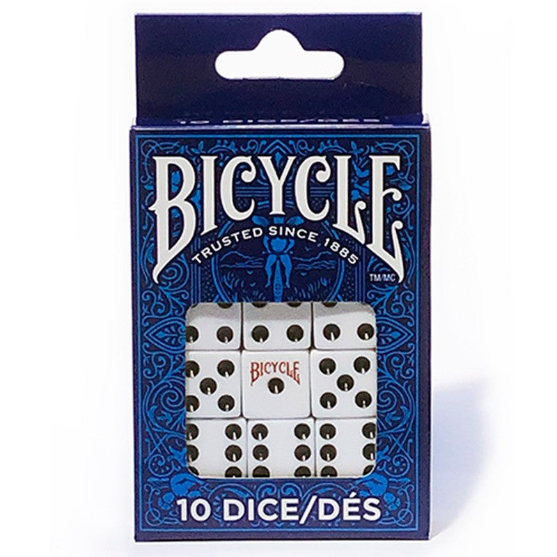 Bicycle High Quality Opaque White Boxed 10 ct. D6 Dice Set