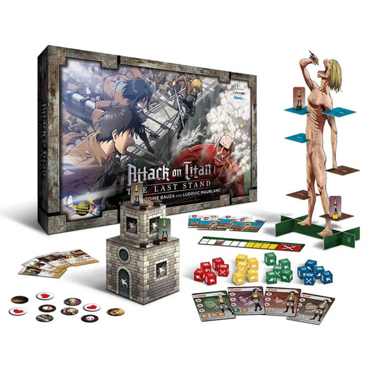 Attack on Titan The Last Stand Official Anime Deluxe Board Game Featuring All of the Pieces