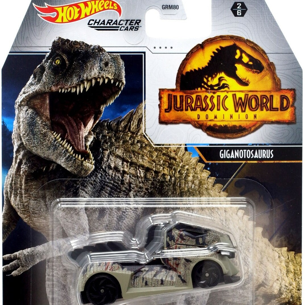 Hot Wheels Character Cars: Jurassic World Giganotosaurus: 1:64 Scale