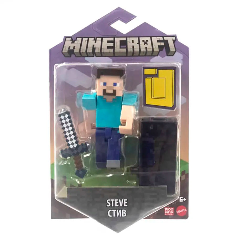 Minecraft Steve 3.25 in Action Figure Set in Blister Pack