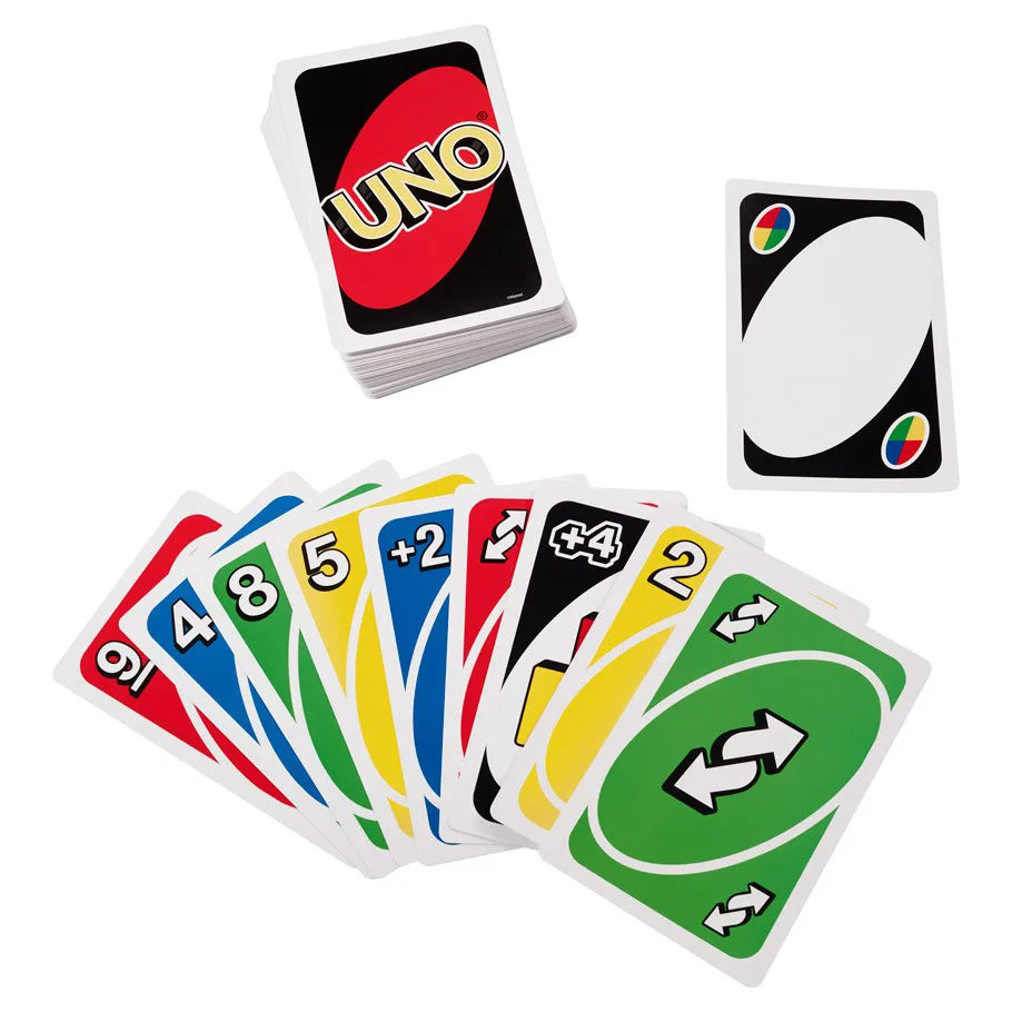 Uno Card Game Giant Edition Cards Layed Out on A Table